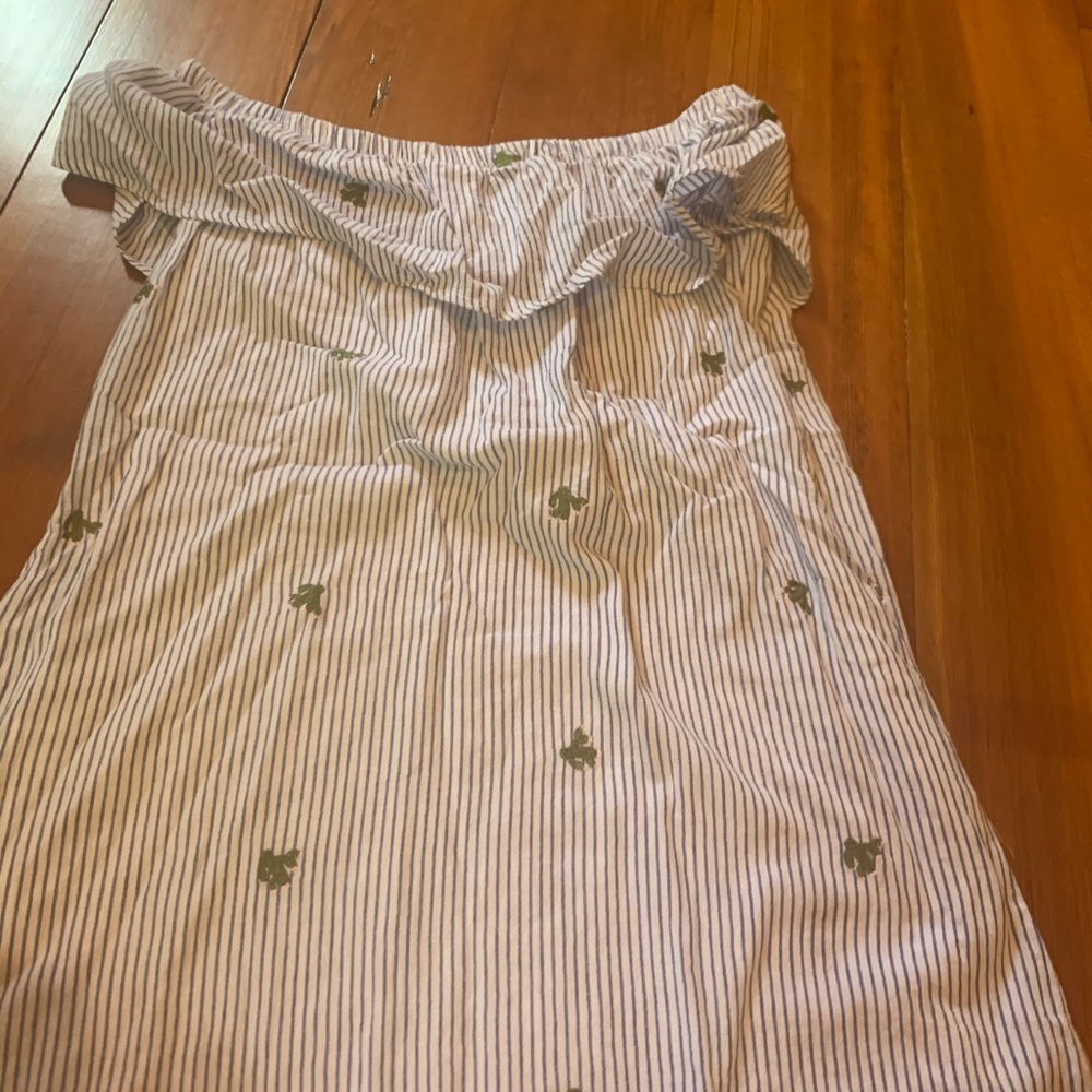 Off shoulder embroidered cactus dress